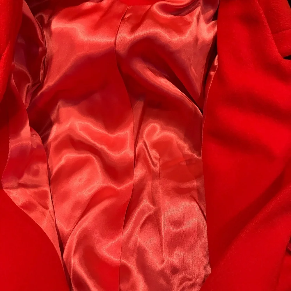 Vintage swing coat orange-pink with pink plastic buttons NS See Measurements - Picture 7 of 10